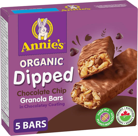 ANNIE'S 巧克力碎燕麦棒,有机,无人工香料,全谷物,5 包燕麦棒