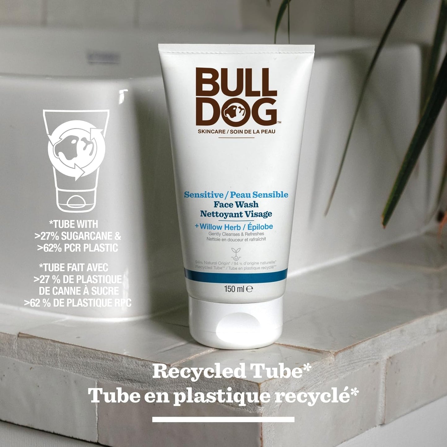 Bulldog Skincare Sensitive Skin Face Wash for Men, 150 mL