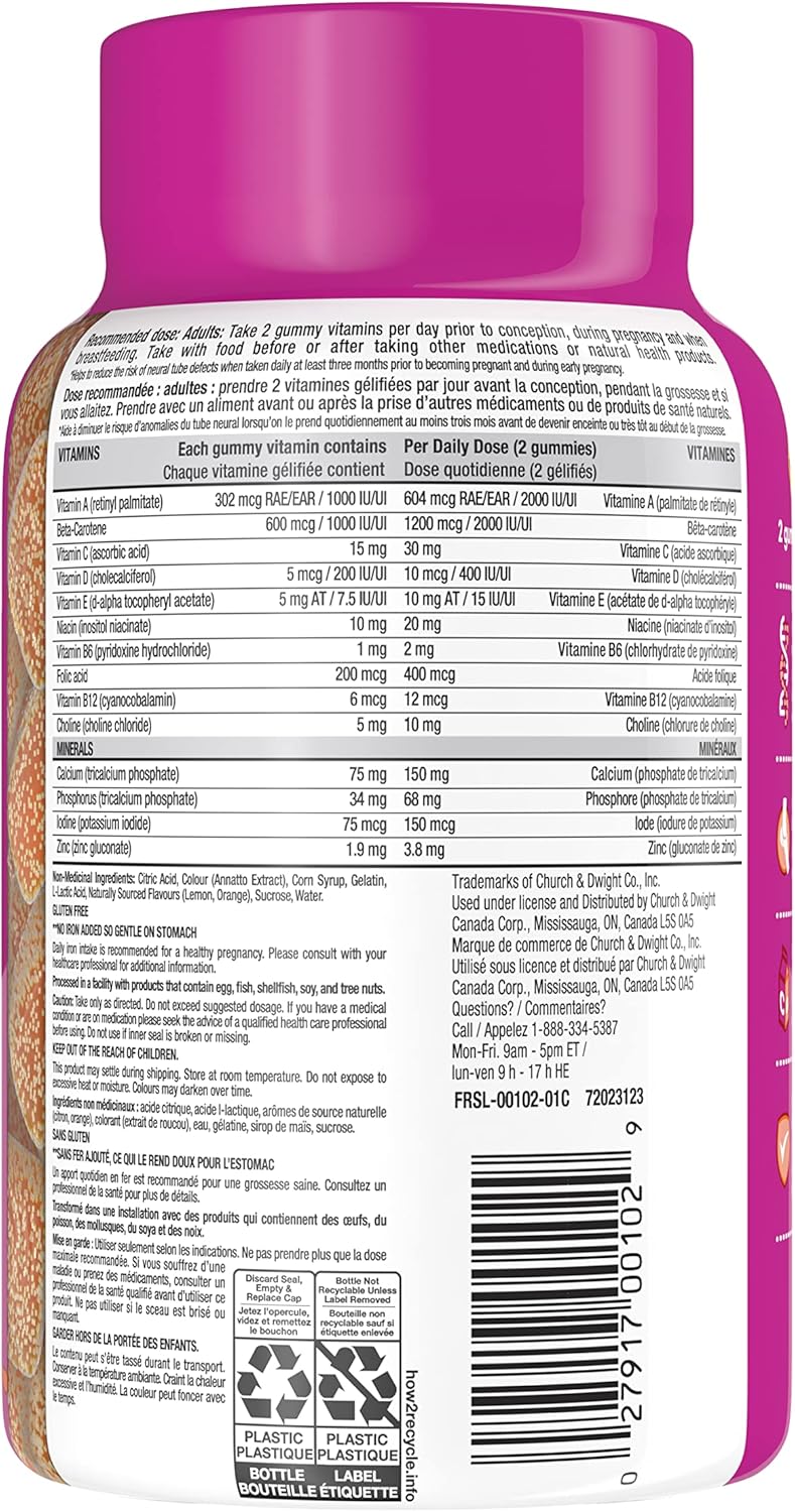 First Response 产前复合维生素软糖(含叶酸),90 粒(45 天用量)