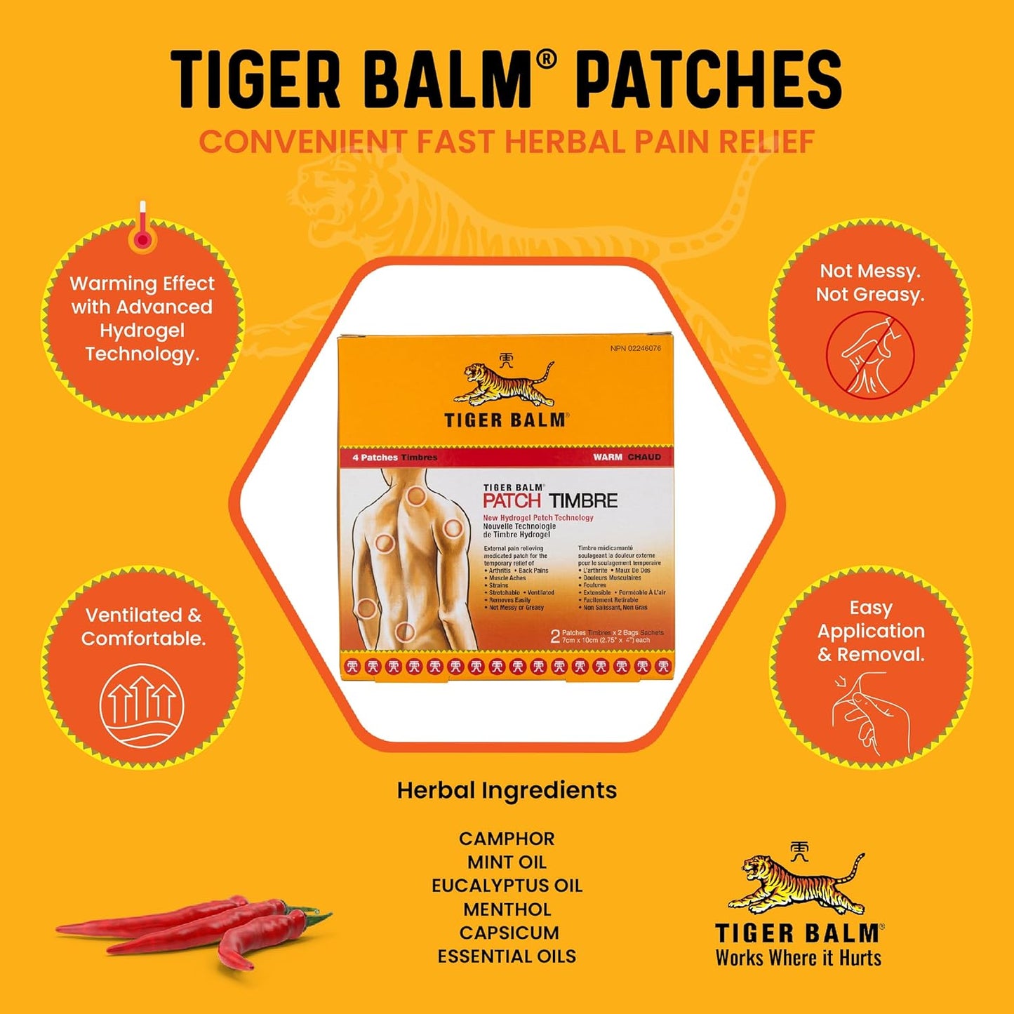 Tiger Balm Pain Relieving Patch