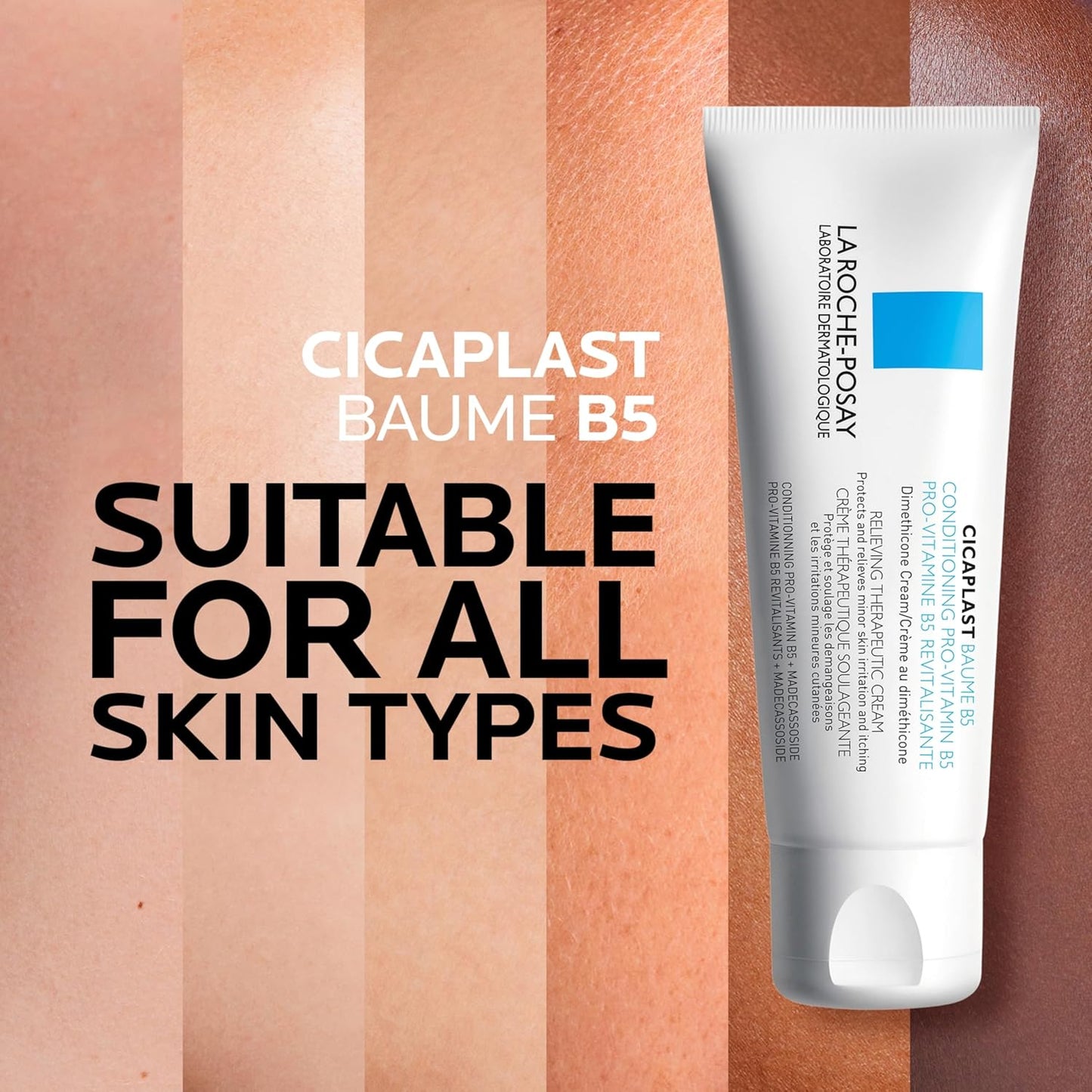 理膚泉 Cicaplast Baume B5 乾性肌膚修復多用途潤唇膏,含潤唇膏套裝,適用於嬰兒、兒童、青少年和成人。適用於敏感肌膚,無香型