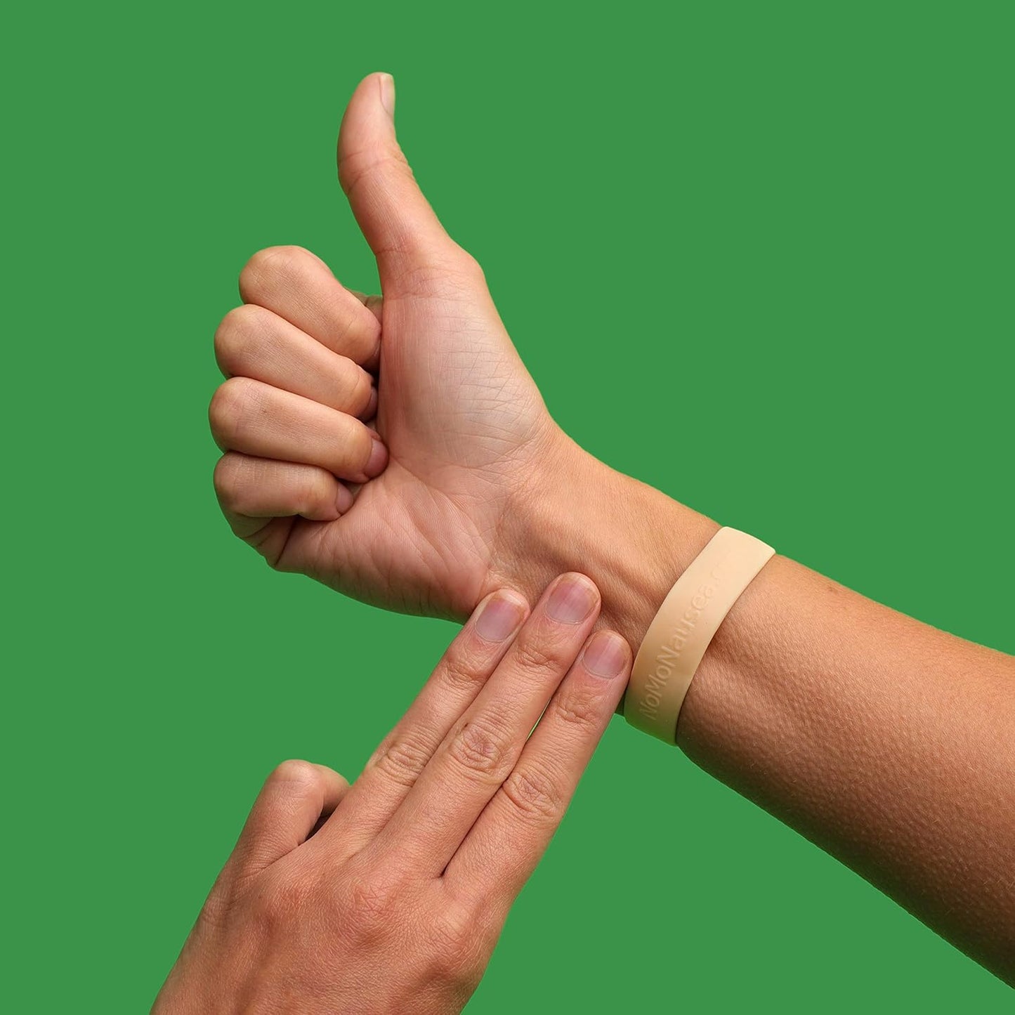 NOMO 兒童暈車手環 暈車腕帶 兒童 | 暈車手環 薄荷味 & 指壓暈車腕帶 | 30 秒緩解噁心 | 超小號 | 棕褐色 | 2 件裝