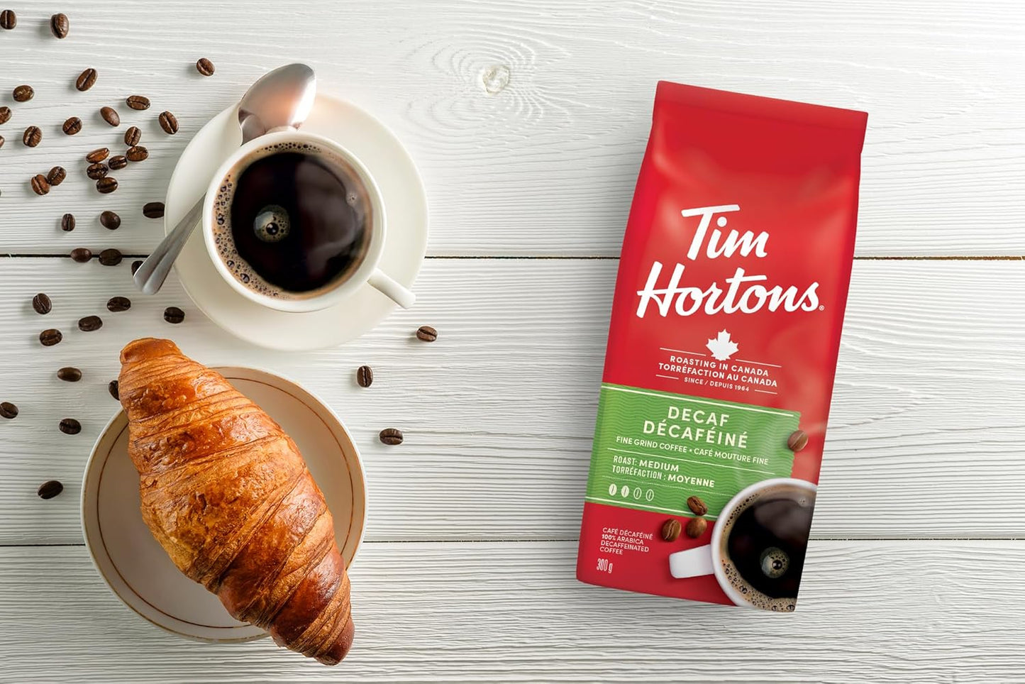 Tim Hortons 低咖啡因咖啡,细磨袋装,中度烘焙,300克