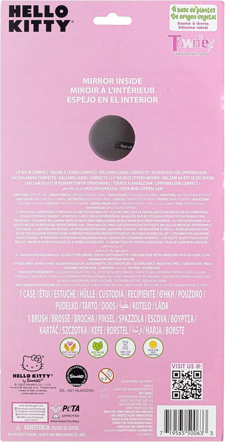 Townley Girl Hello Kitty Circle Slide-Out Lip Balm Compact