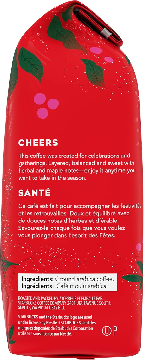 星巴克假日拼配 2019 中度烘焙研磨咖啡,283 克/袋,6 包