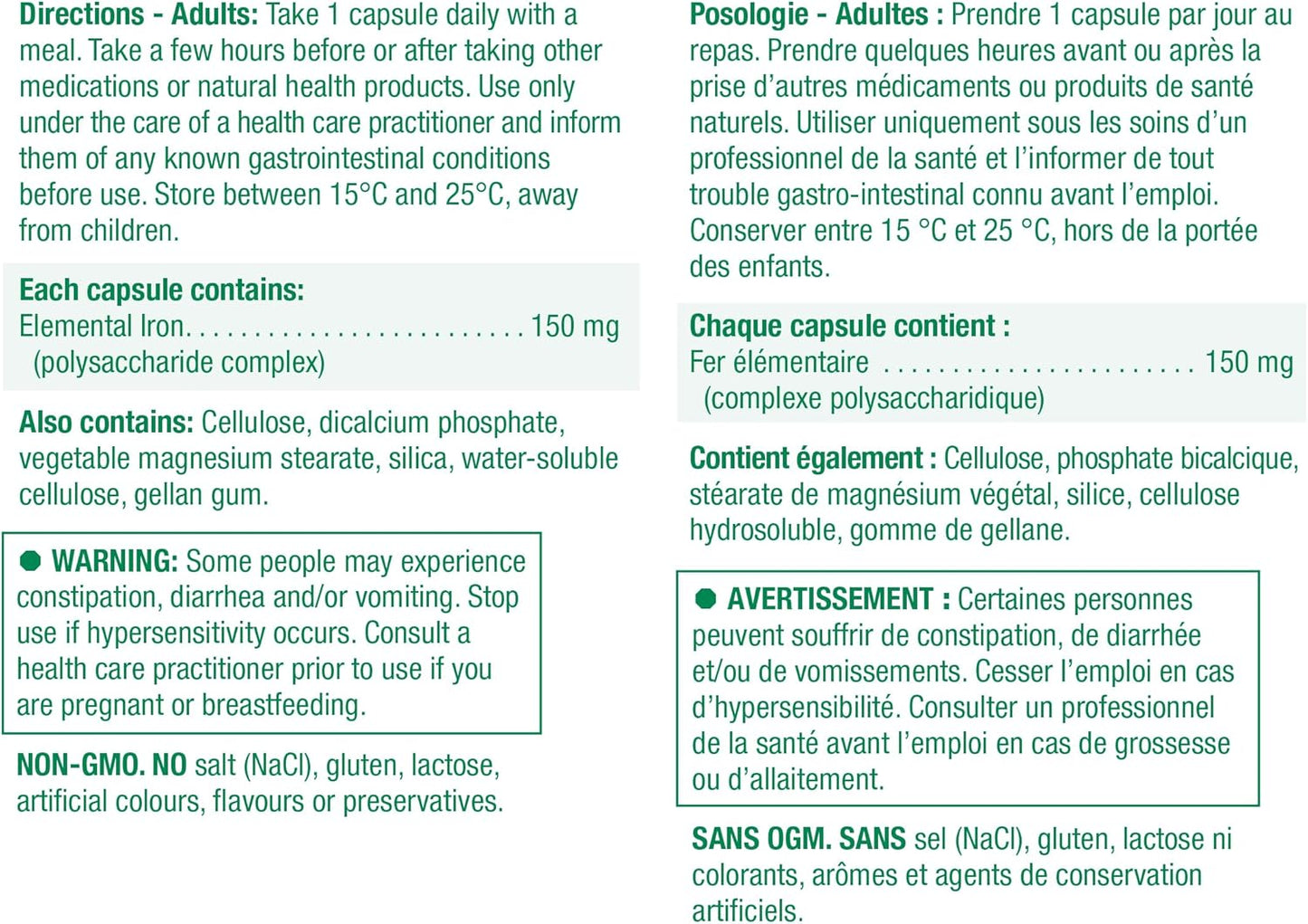 Jamieson 強效補鐵 150 毫克,有助於預防缺鐵,溫和呵護腸胃。非基因改造,無麩質,不含人工色素、香精或防腐劑,150 粒素食膠囊