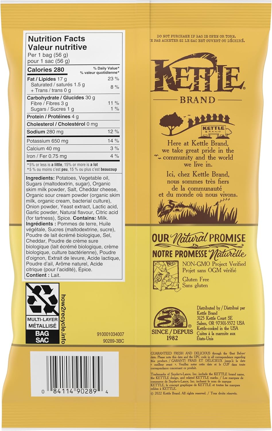 切达干酪味薯片(24 袋,56 克)