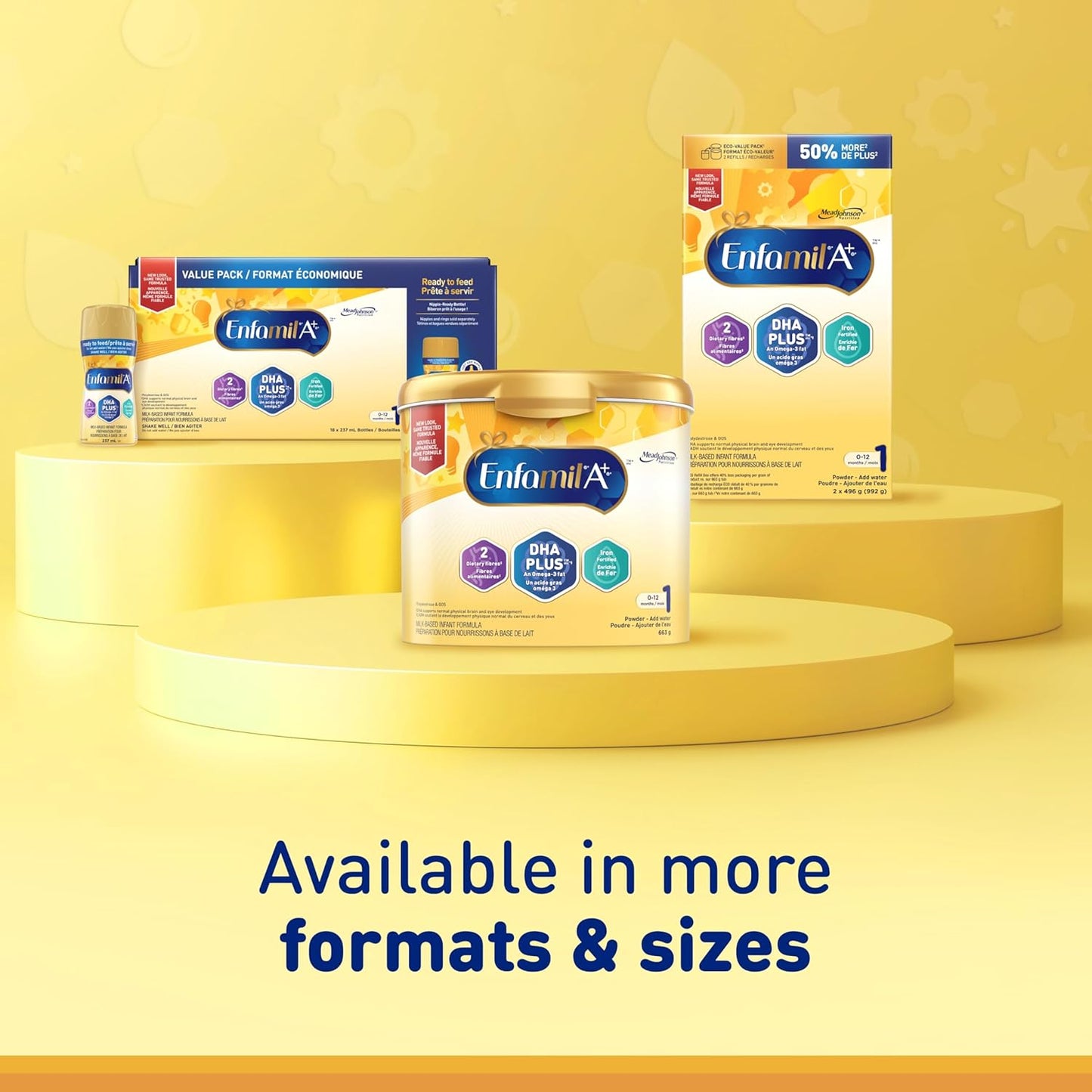 Enfamil A+ 嬰兒配方奶粉,含健腦 DHA,適合 0-12 個月,663 克,6 包