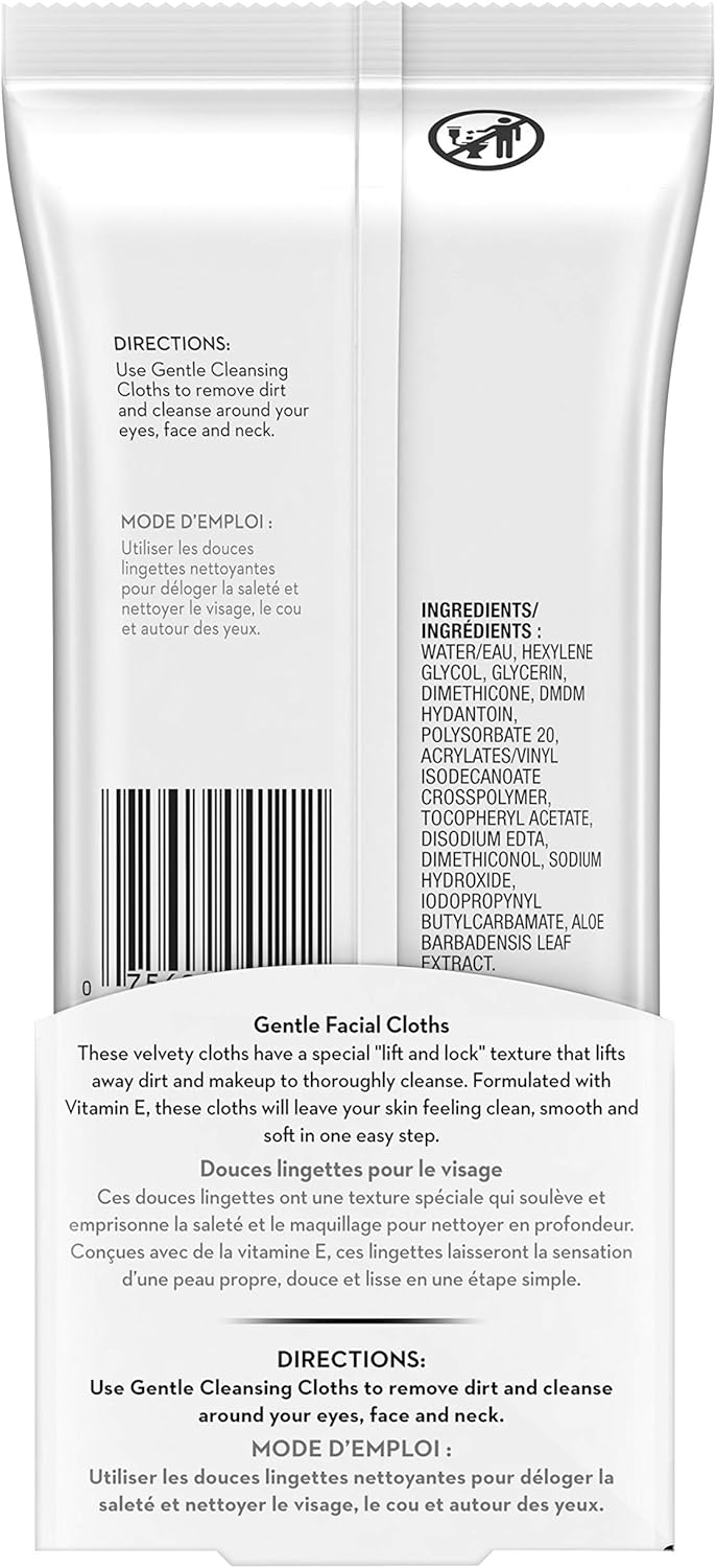 Olay Cleanse Gentle Facial Cloths, Fragrance Free, 30 count