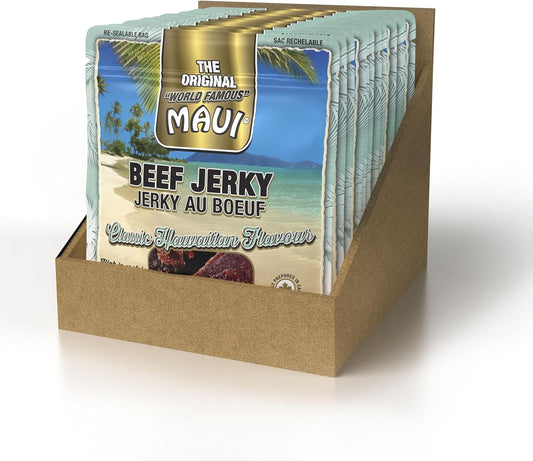 原装毛伊牛肉干 12 包。80 克 X 12 袋(纸板盒)100% 加拿大制造