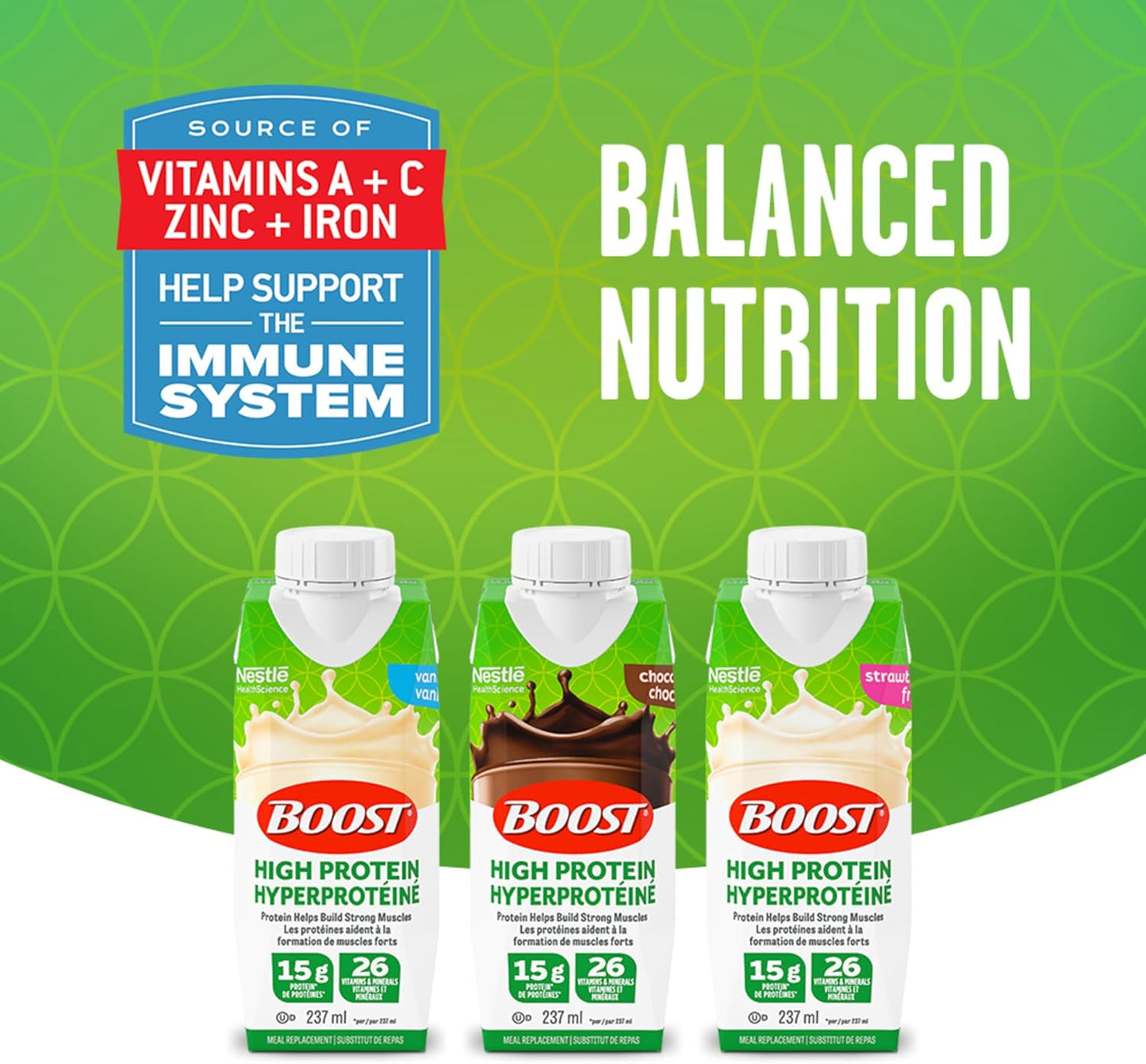 BOOST 高蛋白代餐饮料 - 草莓味,24 瓶