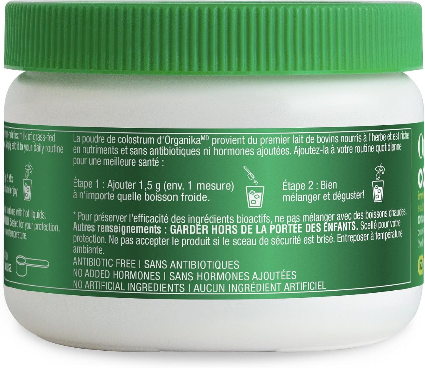 Organika 加拿大製造初乳(牛)- 免疫支持,草飼 - 150克