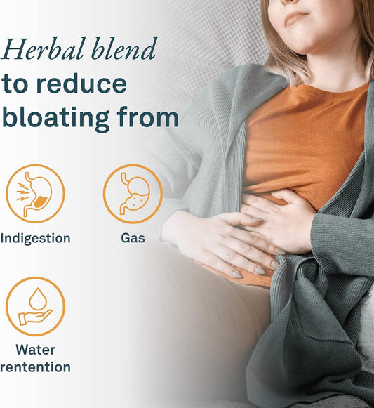 Organika Canadian-Made Bloat Relief- Helps Relieve Bloating and Flatulence- Herbal Blend of Sweet Fennel, Turmeric, and Milk Thistle- Digestive Support- 120vcaps