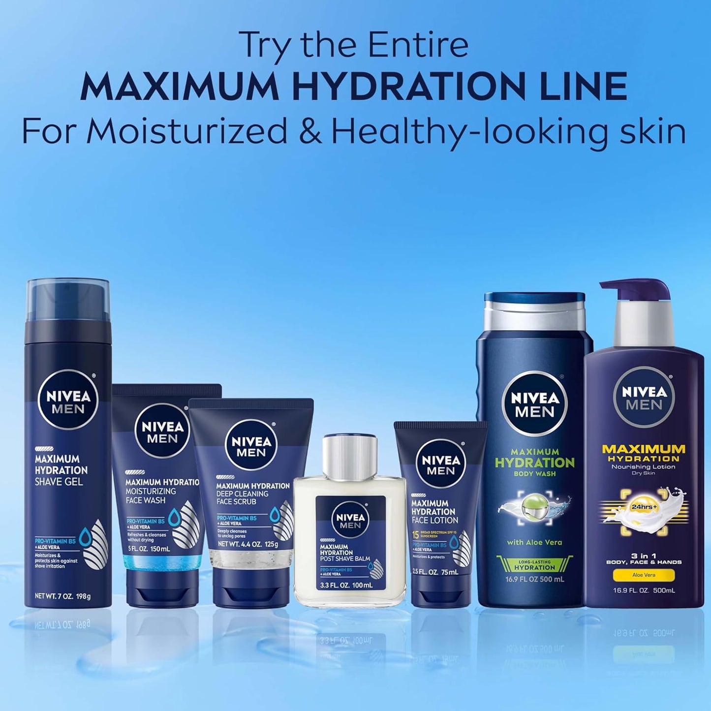 NIVEA MEN Protect & Care Refreshing Face Wash, Men’s Face Cleanser with Pro-Vitamin B5 & Aloe Vera, Moisturizing Men's Face Wash, No Drying Alcohol, Dermatologically-Tested Skin Care, 150mL