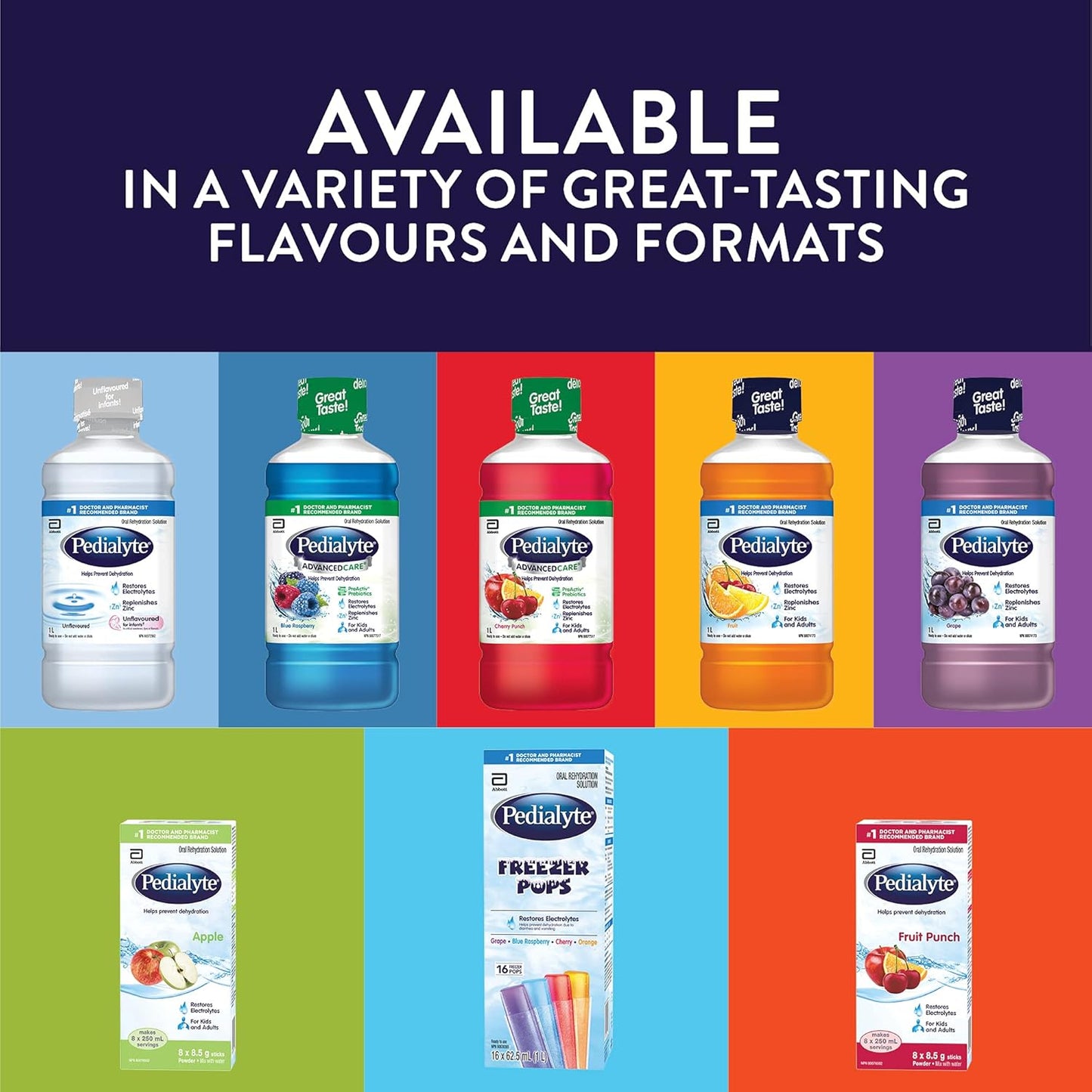 Pedialyte AdvancedCare, Electrolyte Oral Rehydration Solution, Cherry Punch, 1-L Bottle