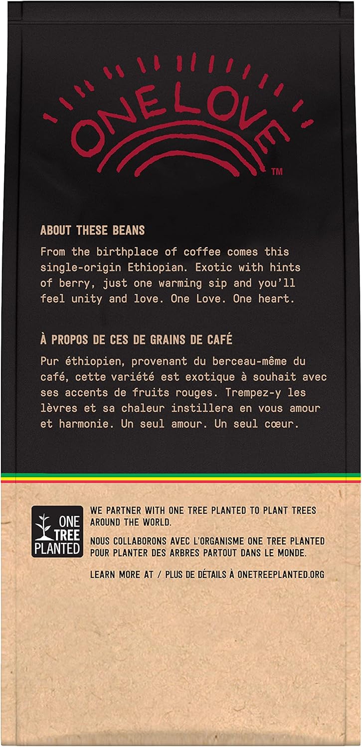 Marley Coffee One Love 100% 衣索比亞研磨咖啡,中度烘焙,10 盎司