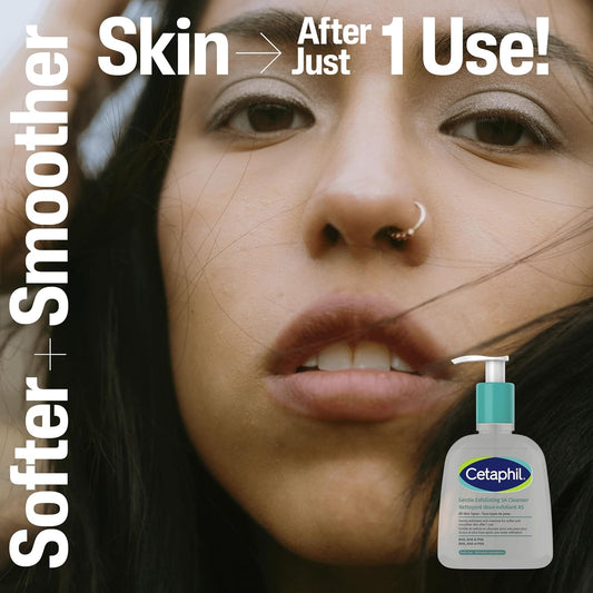 Cetaphil 溫和去角質 SA 潔面乳,473ml | 適合所有膚質的泡沫啫咖哩潔面乳 | 水楊酸、甘醇酸和葡萄糖酸內酯 | 溫和去角質 | 皮膚科醫生推薦品牌