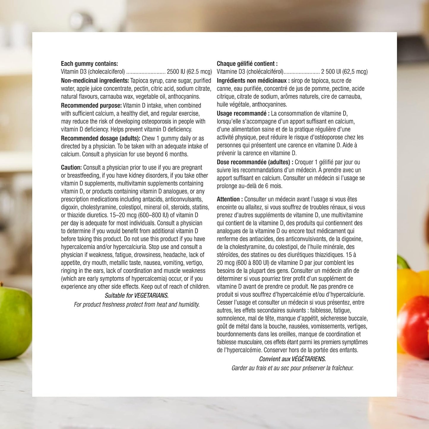 Webber Naturals 维生素 D3 2500 IU,75 粒软糖,有助于骨骼和牙齿健康,保持身体健康