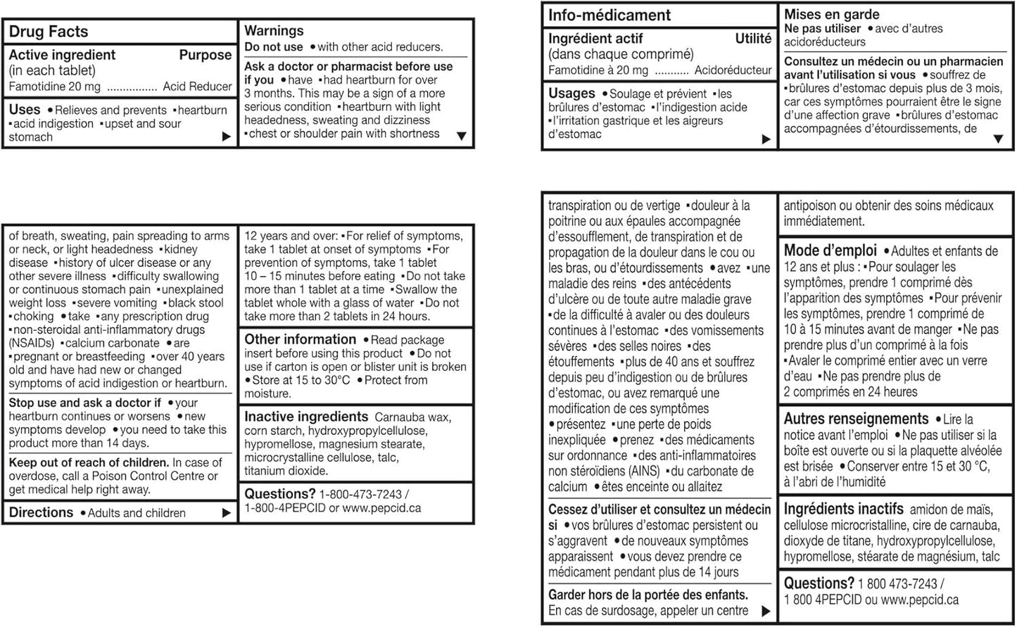 Pepcid 酸控制剂,强效片剂,用于缓解胃灼热、胃酸反流和胃部不适的抑酸剂,25 片