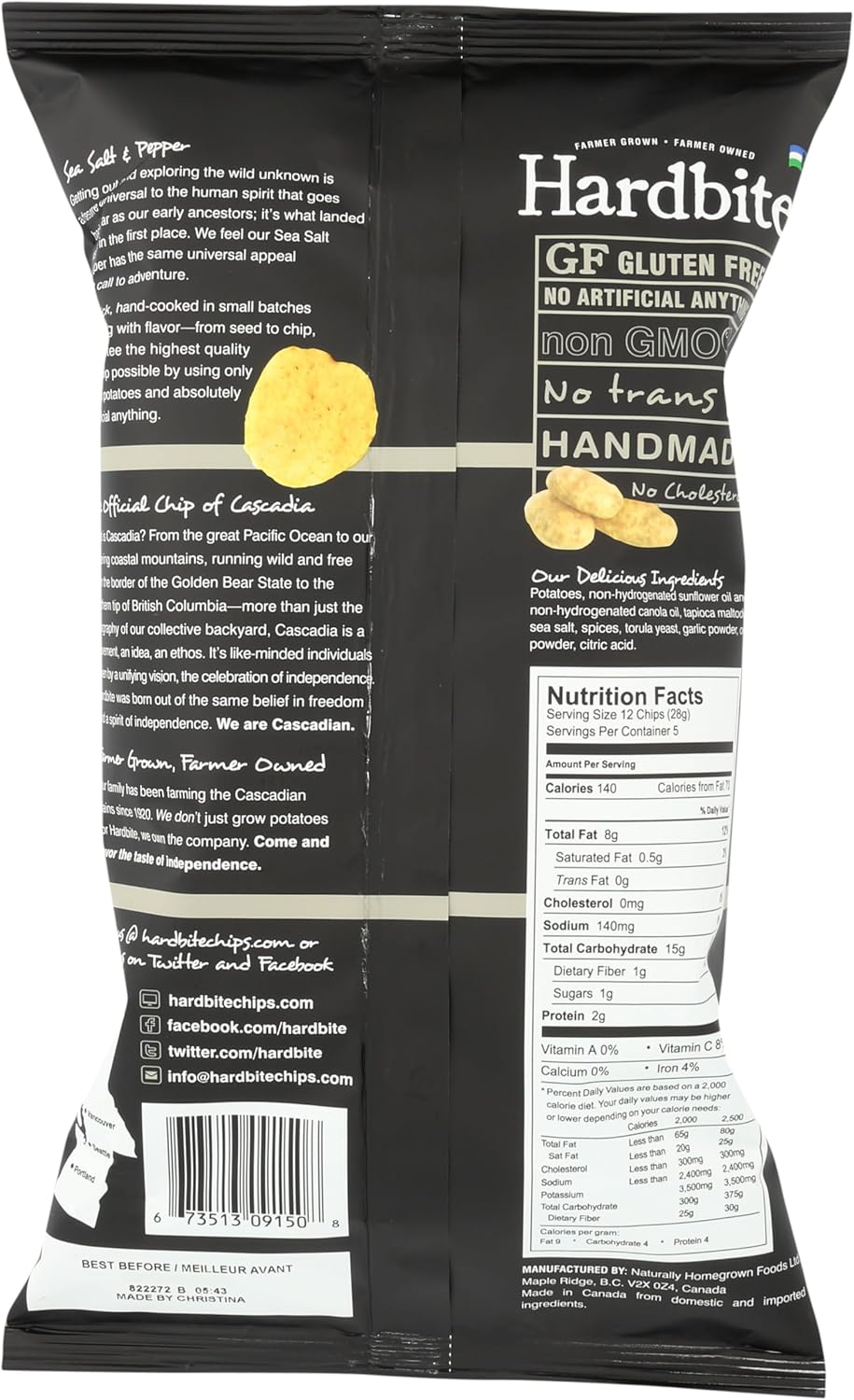 Hardbite 椒盐味薯片 150g