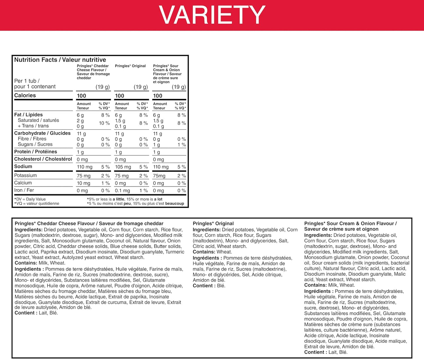 Pringles Snack Stacks 薯片什锦装 27 片(27 x 19 克)