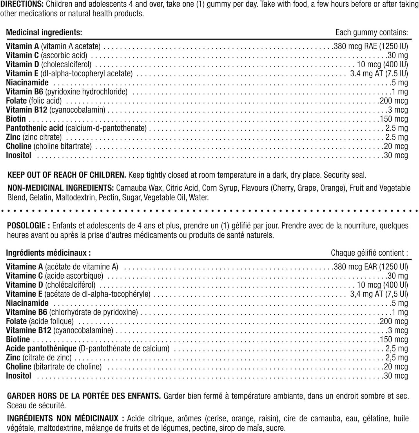 自然之宝儿童复合维生素,迪士尼公主口味,每粒软糖仅含 1 克糖,支持免疫系统、眼部健康、骨骼和牙齿,抗氧化剂来源,无麸质,水果味软糖,150 粒