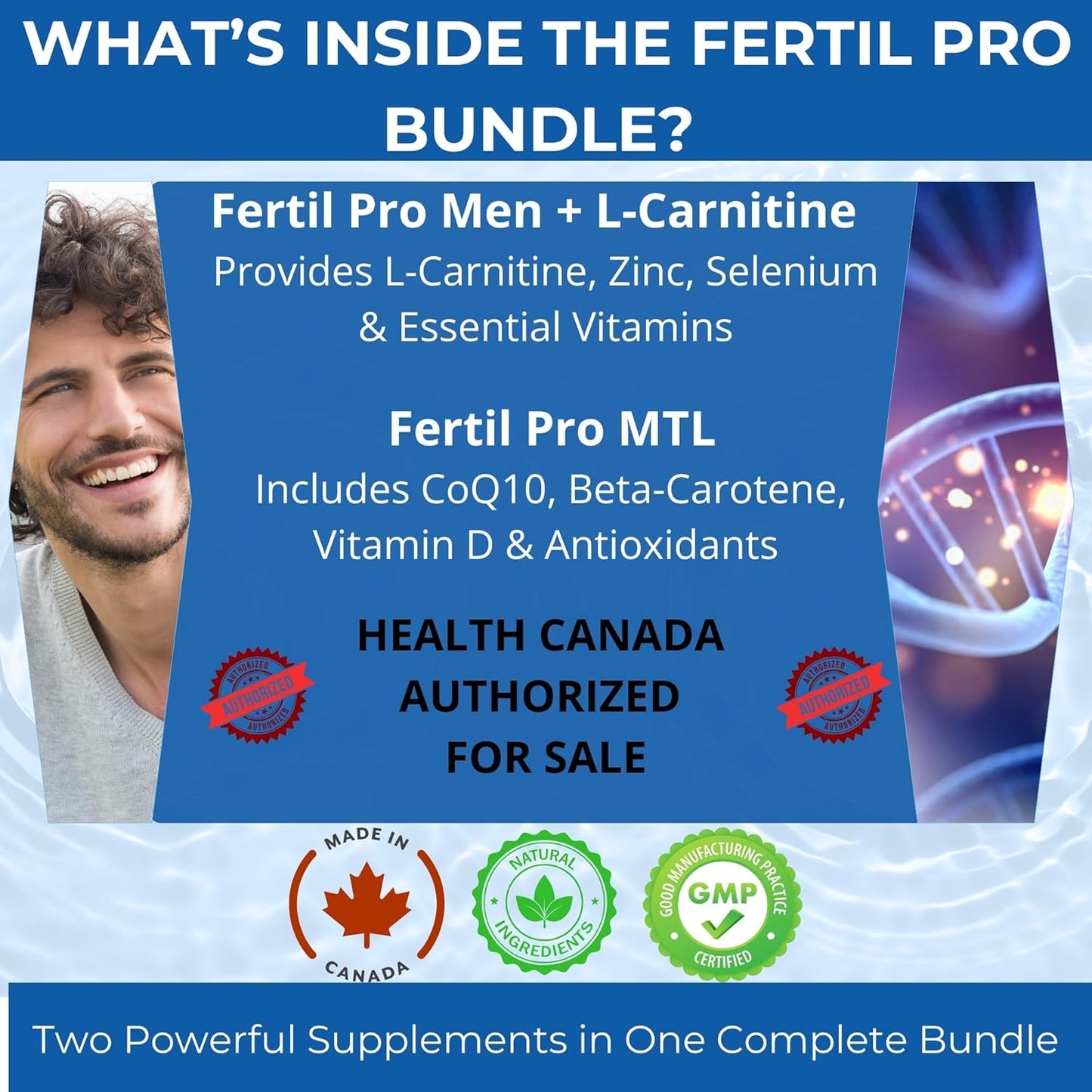 Fertil Pro Male Combo - Natural Health Supplements (3 month supply)