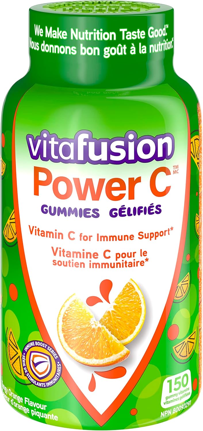 Vitafusion Power C 成人維生素軟糖,抗氧化劑1,免疫功能2,150 顆(1.5 個月用量),包裝可能有所不同。