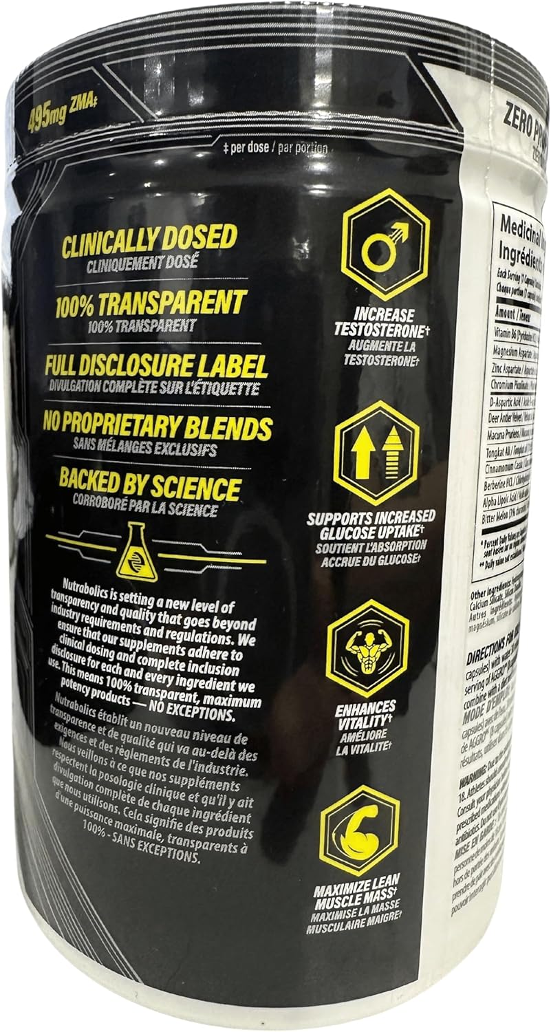 男性睾酮助推器 - Aggro 双效激素增强剂,168 粒 - 提升男性性能力