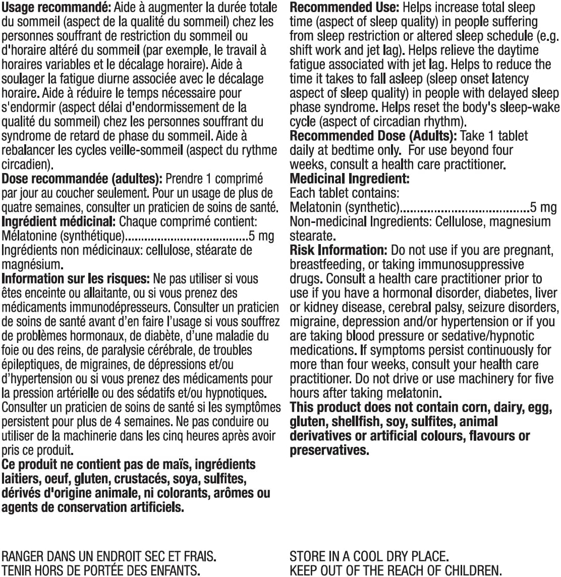 Nature’s Harmony® 强效褪黑素 5 毫克(105 片)