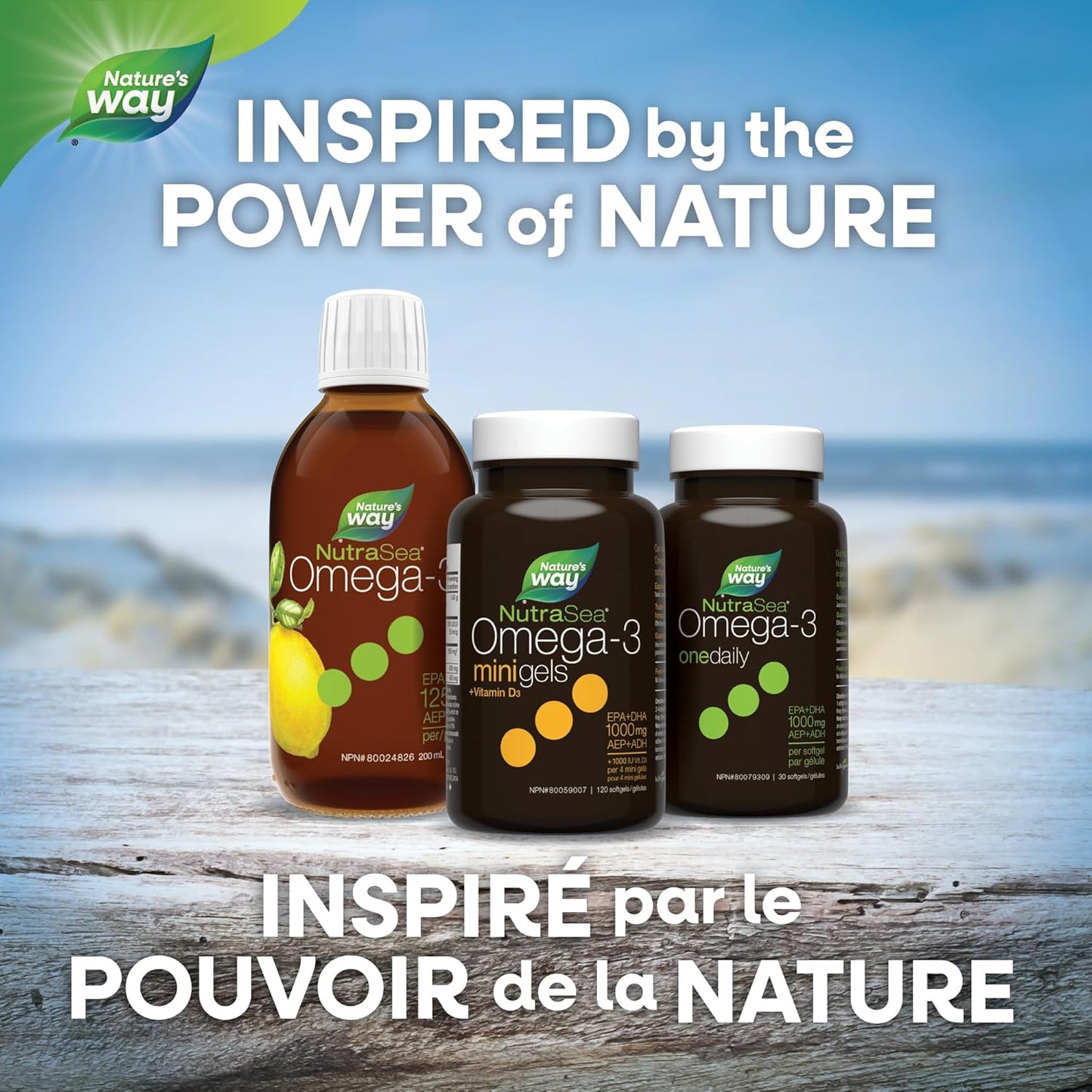 Nature's Way NutraSea Plus 維生素 D 迷你凝膠 - 1000 毫克 EPA 和 DHA,1000 IU 維生素 D3 - 支持健康的心臟和大腦,幫助強健骨骼和牙齒,幫助支持免疫系統 - 清新薄荷味健康補充劑…