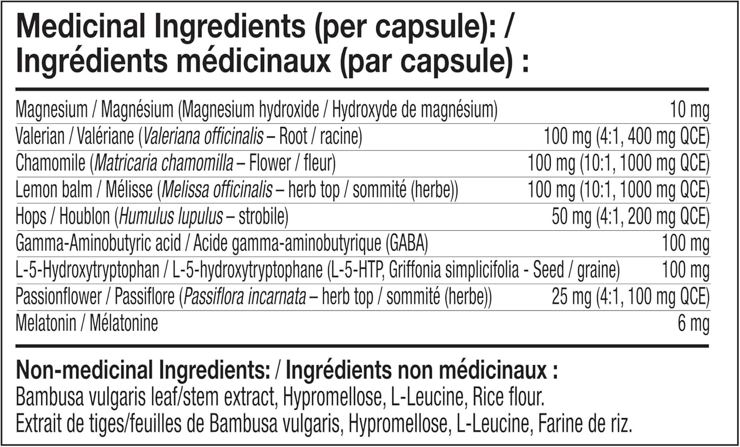 NATURELO 助眠膠囊 - 含褪黑激素、鎂、GABA、纈草根、檸檬香蜂草、洋甘菊草本萃取 - 植物性助眠膠囊 - 60 粒素食膠囊
