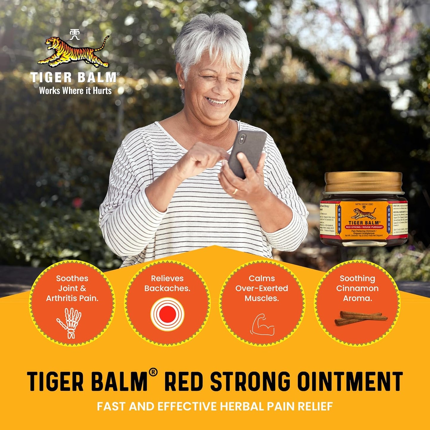 Tiger Balm Pain Relieving Red Extra Strength, 18g – Relief for Sore Muscles – Extra Strength Rub – Tiger Balm Extra Strength – Tiger Balm Ointment