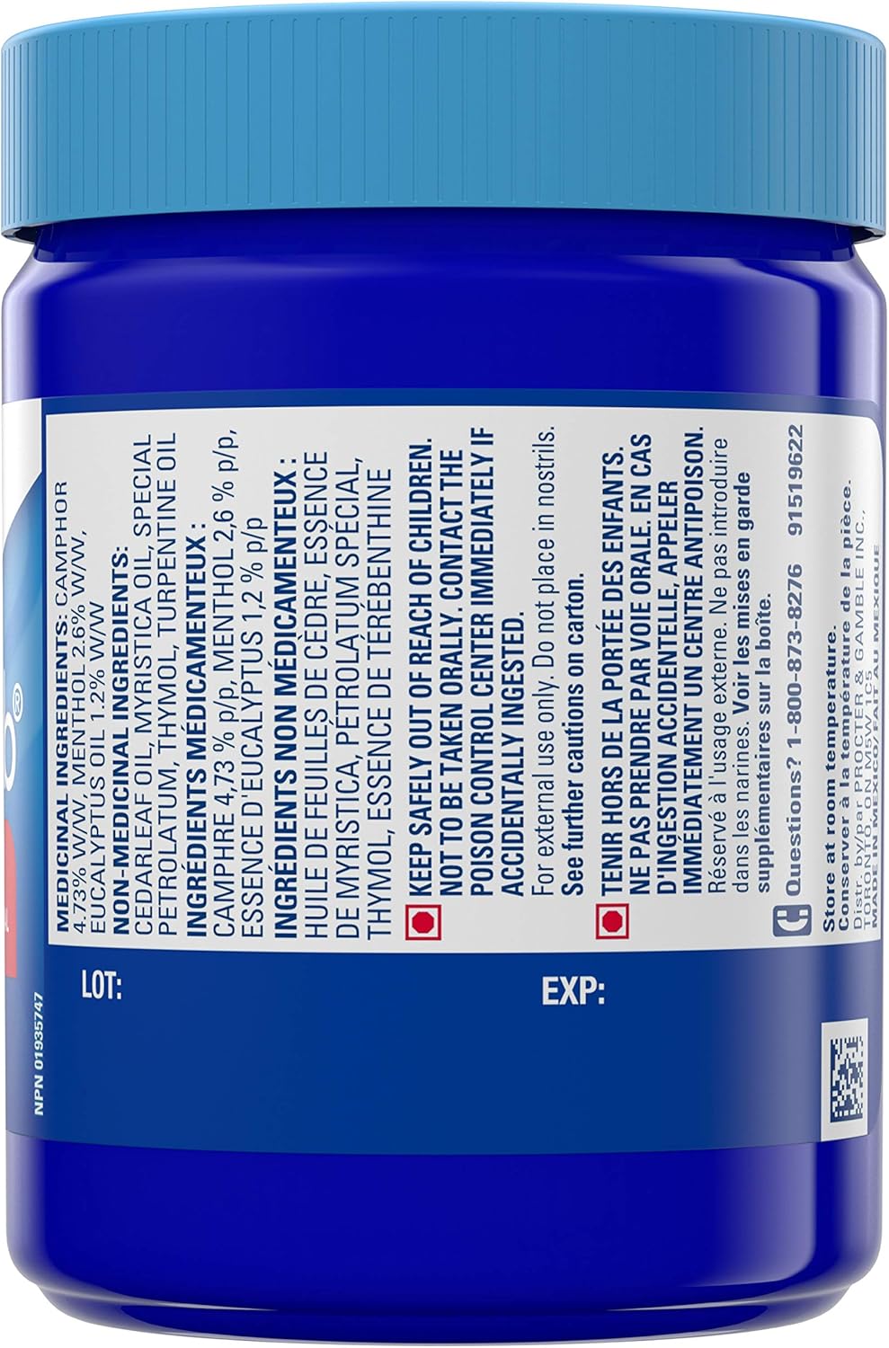 Vicks VUL520WC Filter-Free Ultrasonic Cool Mist Humidifier & VapoRub Nasal Decongestant, Cough Suppressant, Relief from Cold, Aches, & Pains, Chest Rub Ointment, Original Scent, 100 g/115 mL