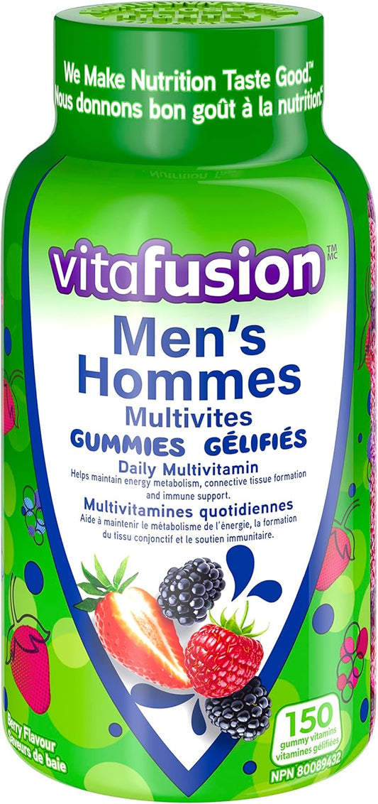 Vitafusion 男士多種維生素軟糖,每日多種維生素,健康新陳代謝 1、免疫支持 2、結締組織形成 3,150 粒(2.5 個月用量)。