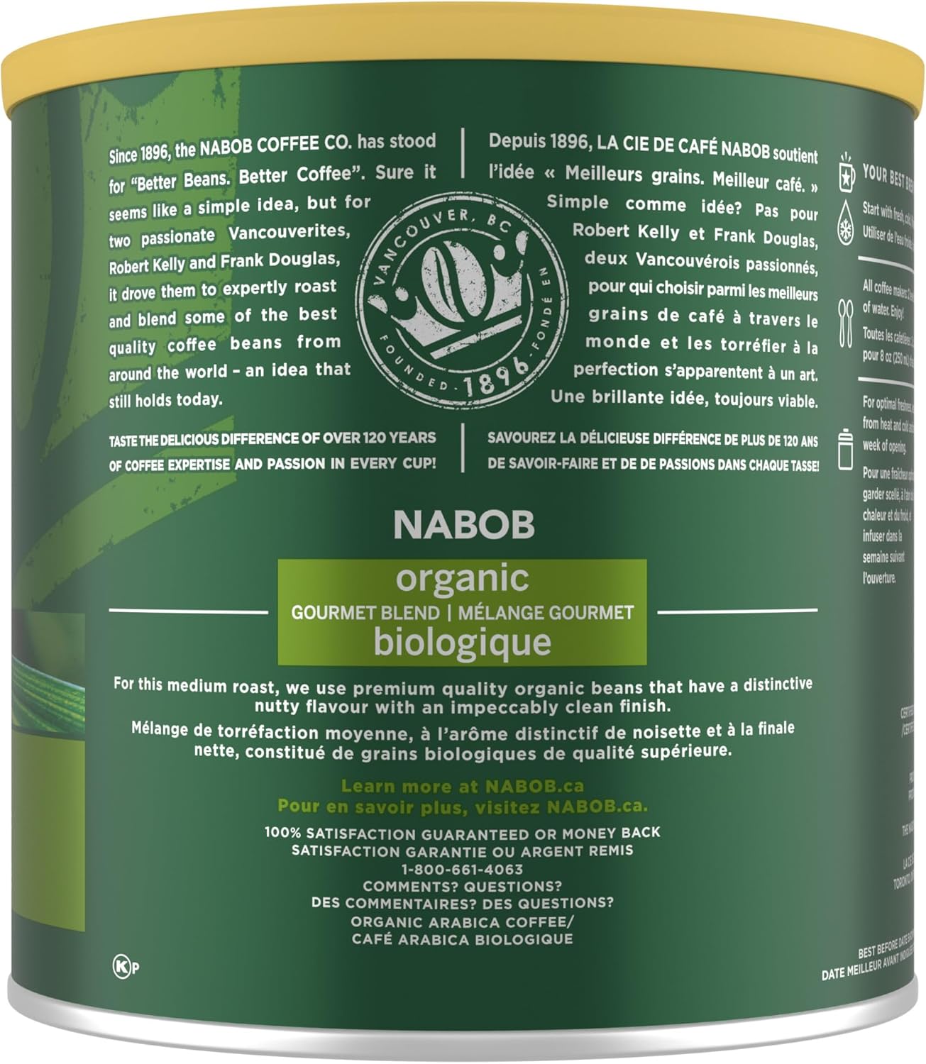 Nabob 有机混合研磨咖啡,915克