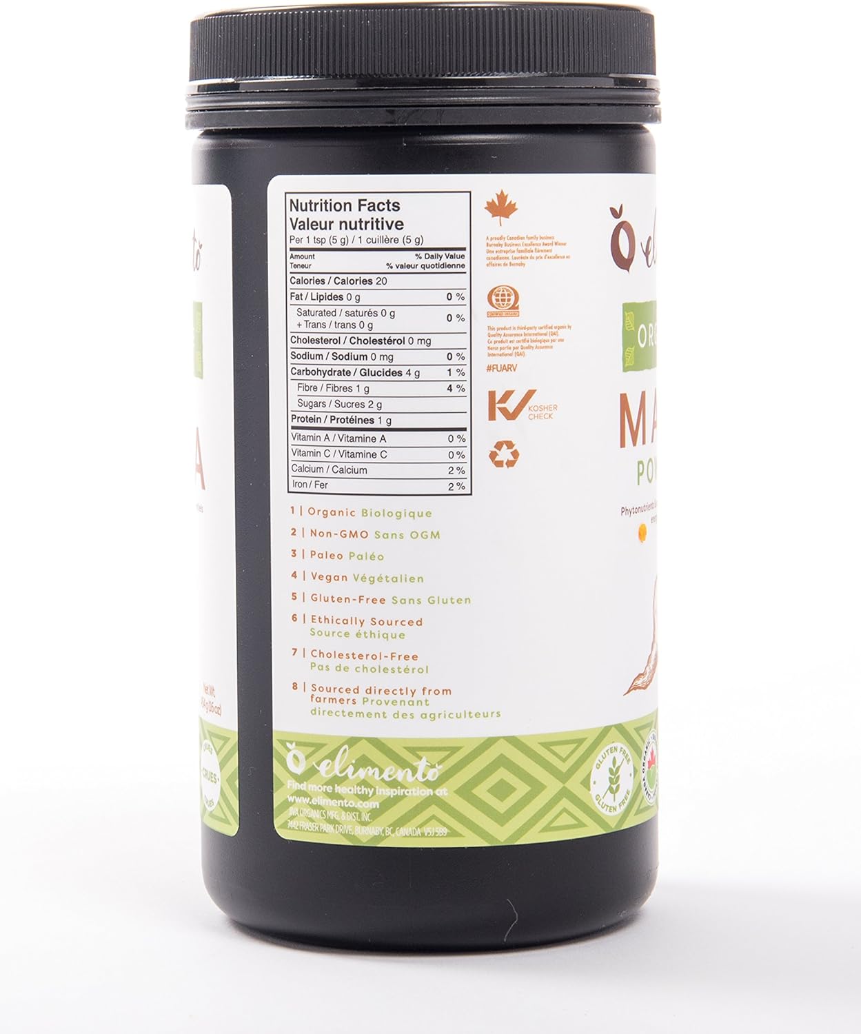 Elimento 有機生瑪卡粉,1 磅