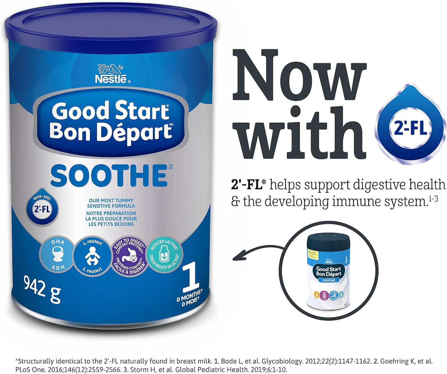 雀巢好開始舒緩嬰兒配方奶粉,0+個月,942公克,4包