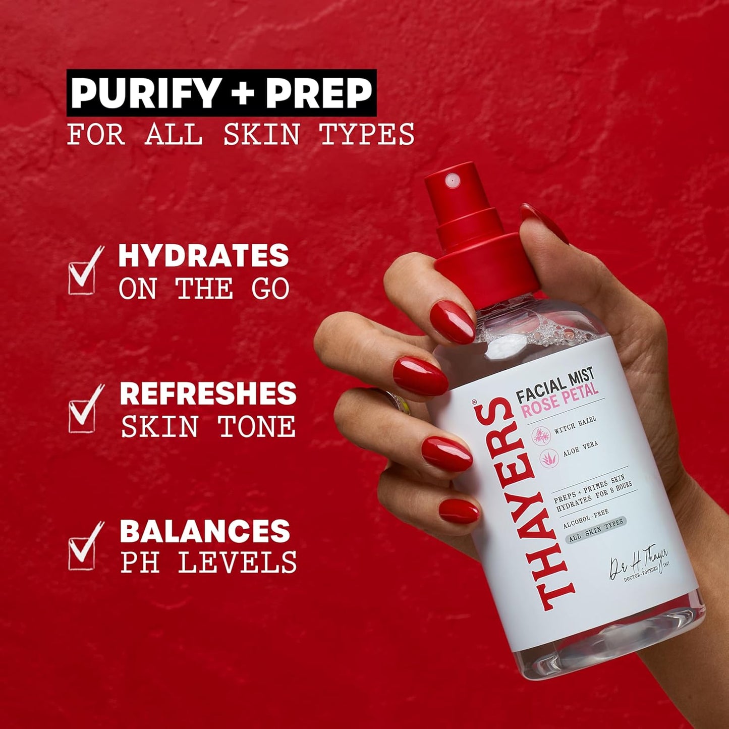 Thayers 無酒精溫和臉部爽膚水,含有機金縷梅和蘆薈,臉部噴霧含玫瑰水,適合乾性肌膚,收縮毛孔,無動物測試,237 毫升