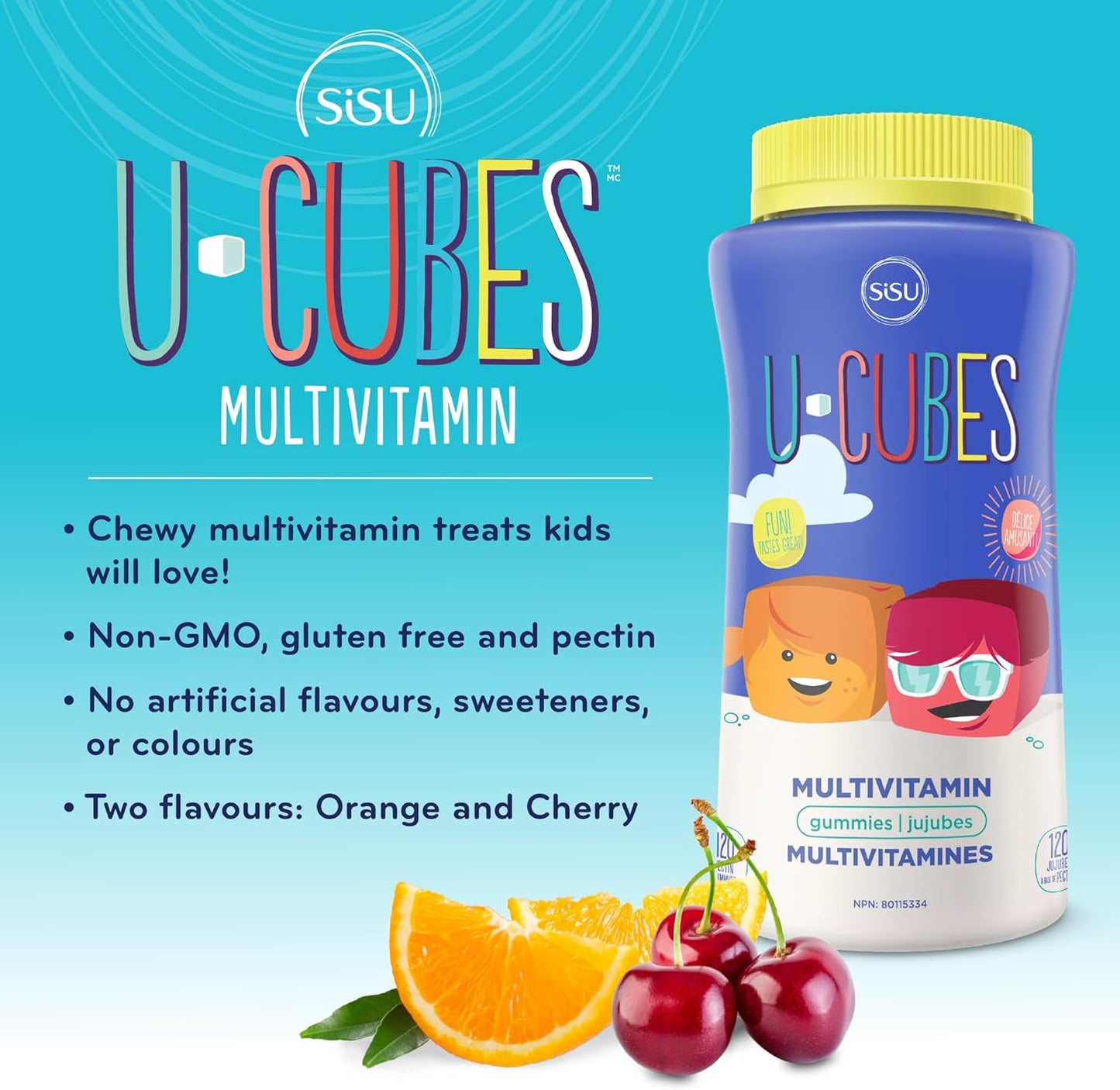 SISU U-Cubes 複合維生素軟糖 120 粒(1 包)