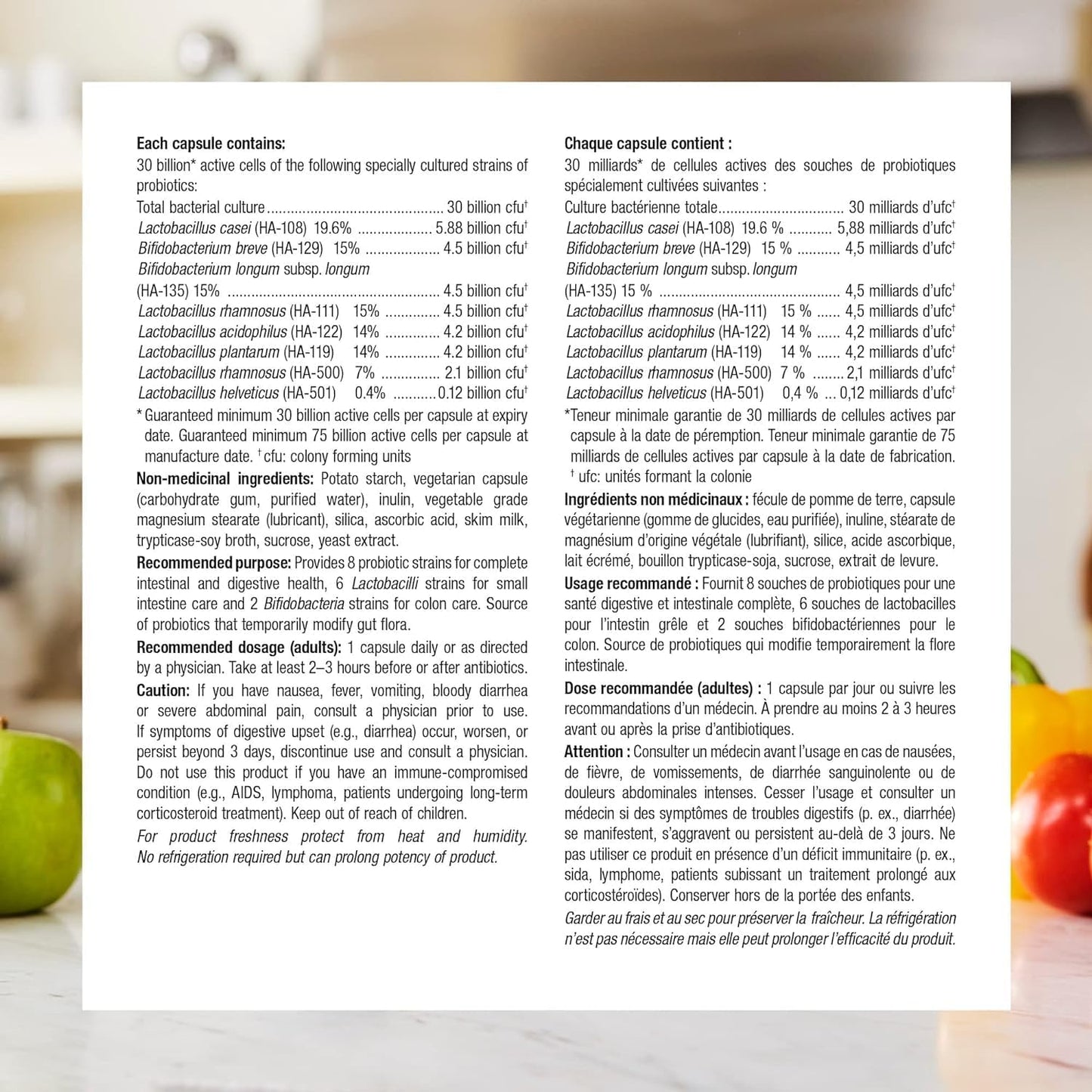 Webber Naturals Omega 3-6-9 1,200 毫克魚油,150 粒軟膠囊和益生菌 300 億活性細胞,8 種益生菌菌株,30 粒膠囊,促進消化健康,素食