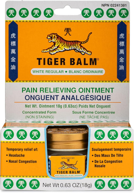 虎標萬金油止痛膏,白色,18克 – 緩解肌肉酸痛 – 虎標萬金油膏