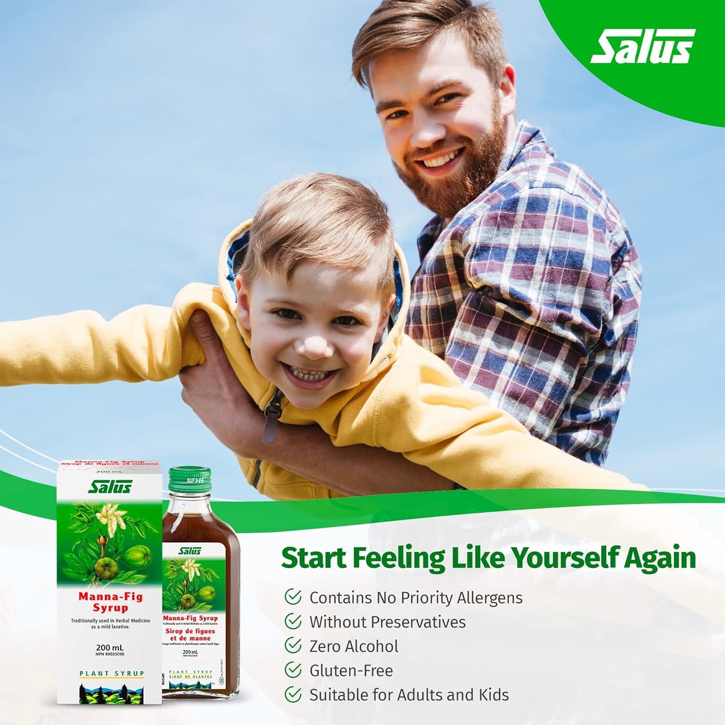 Salus Manna-Fig Syrup | Herbal Laxative for Occasional Constipation Relief | Softens Stool and Promotes Natural Detox and Colon Cleanse | Vegan