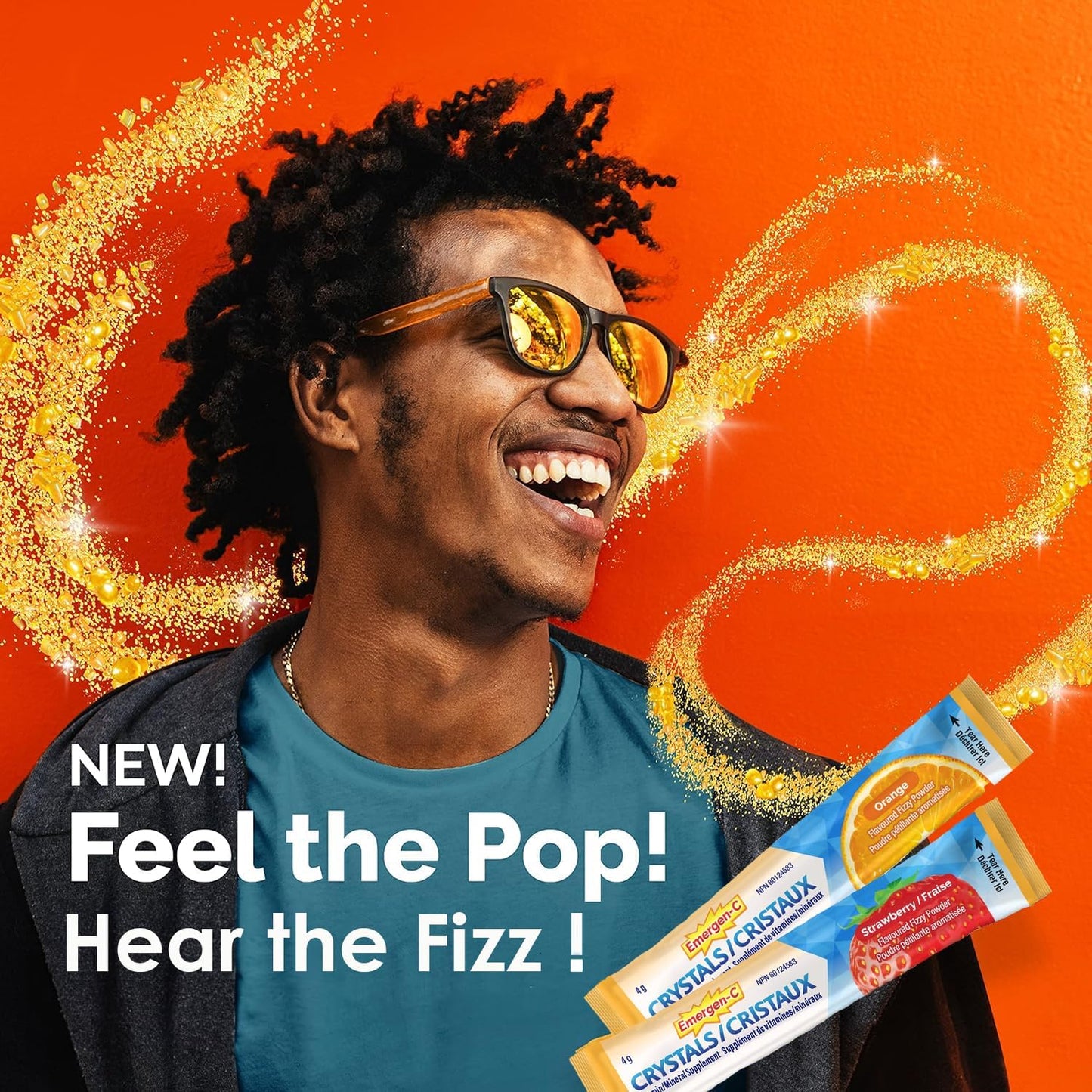 Emergen-C Crystals 便攜式免疫支持補充劑,含維生素 C、鋅、B 群維生素和錳,草莓味,24 包