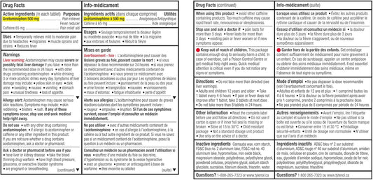 特强泰诺日间缓解片,500 毫克对乙酰氨基酚 + 65 毫克咖啡因,缓解早晨头痛和疼痛,80 片