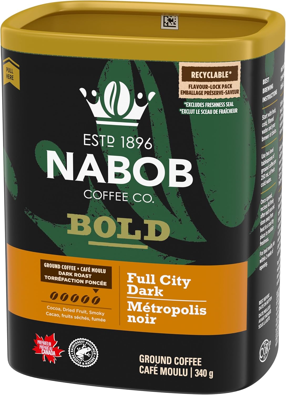 Nabob Dark Roast Full City Dark,6 支裝