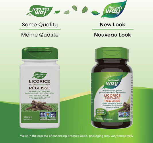 Nature's Way Licorice Root, For Urinary & Intestinal Inflammation, 100 Vegetarian Capsules