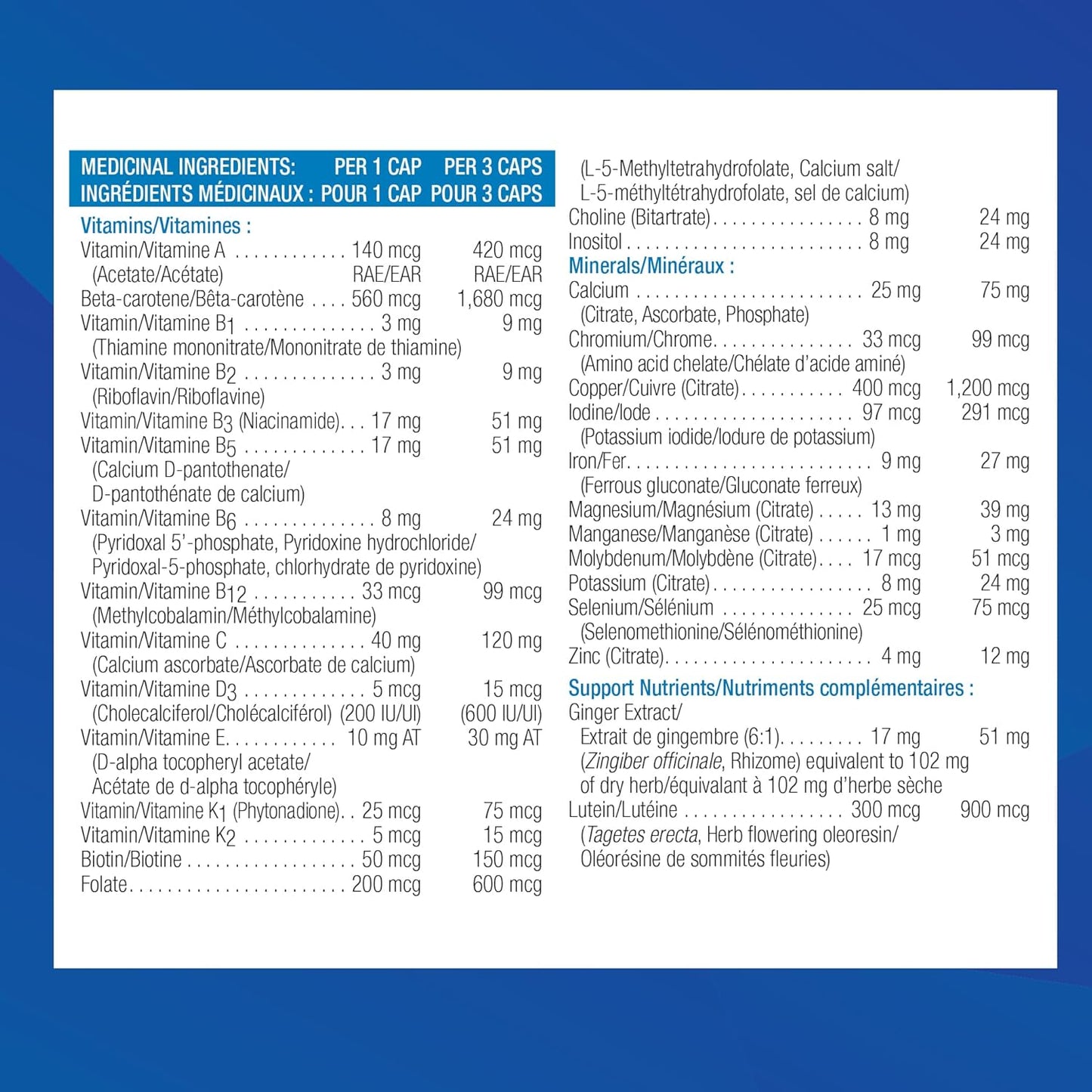 升级版产前复合维生素,蕴含 L-5-MTHF 甲基化叶酸、DHA、叶黄素和生姜提取物。提供全面的受孕和孕期营养支持,提升能量、情绪和激素健康,100% 全面……
