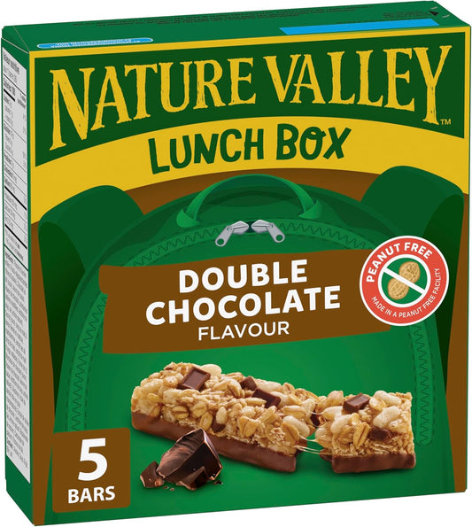 自然谷双倍巧克力味格兰诺拉麦片棒,不含人工香料,不含人工色素,零食棒,采用全谷物制成,5 根装格兰诺拉麦片棒