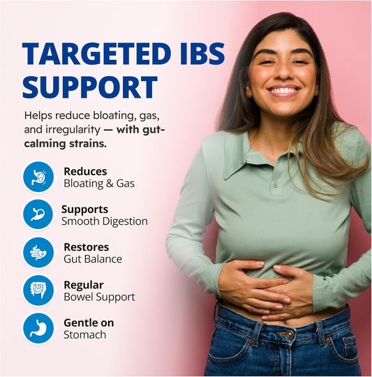 CanPrev Pro-Biotik IBS 支持,30 粒素食胶囊,30 天用量 - 男女益生菌 - 20 亿活性细胞,支持消化 - 舒适消化和平衡肠道菌群 - 缓解腹胀和胀气